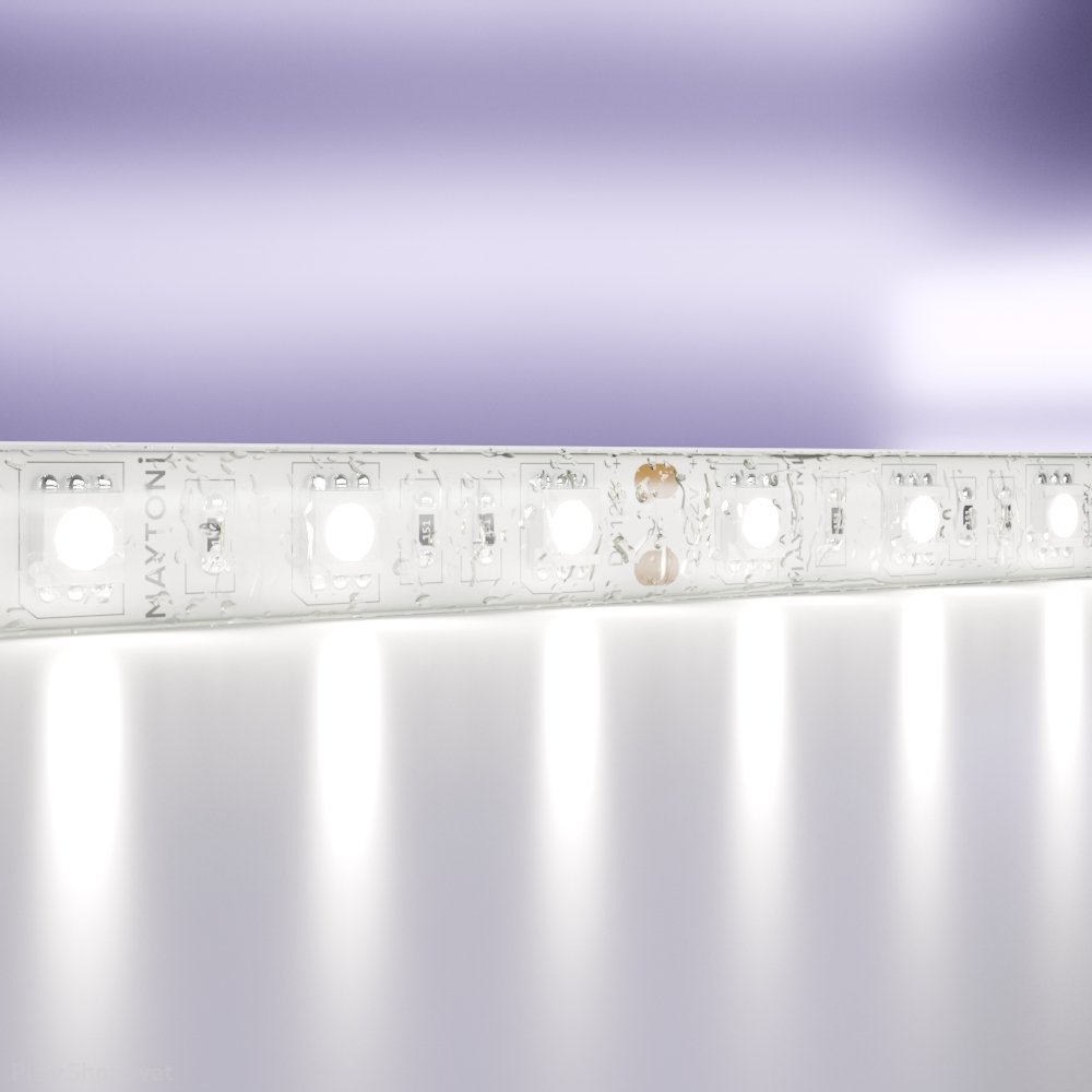 5м влагозащищённая IP65 светодиодная лента 12В 14.4Вт/м 6000K «Led strip» 10133