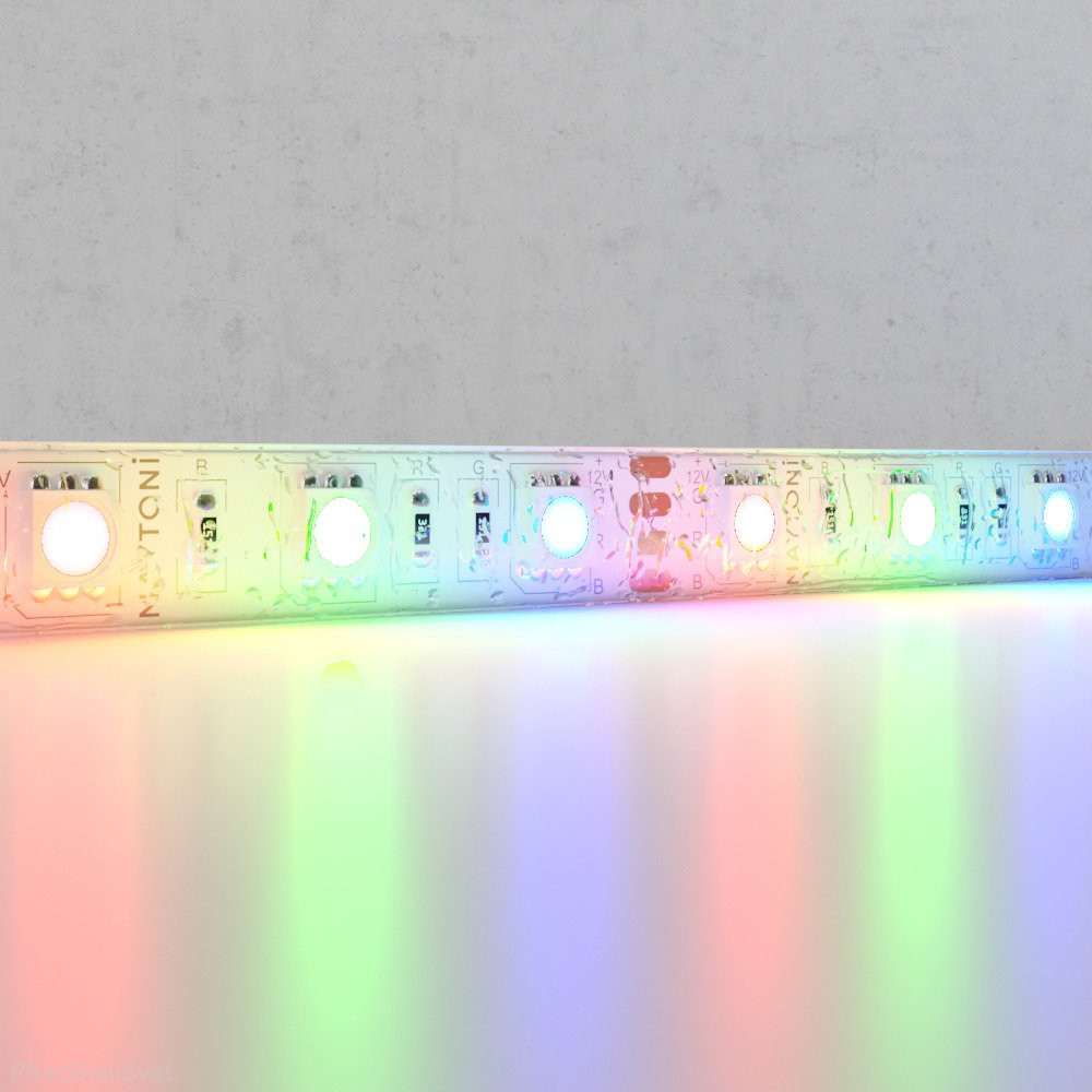 5м влагозащищённая IP65 светодиодная RGB лента 12В 14.4Вт/м «Led strip» 10135