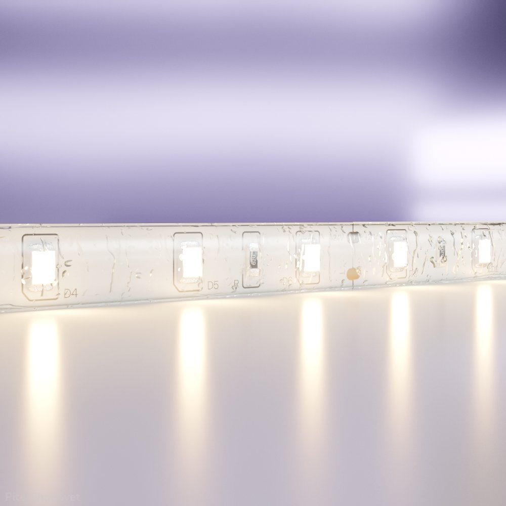 5м влагозащищённая IP65 светодиодная лента 24В 4.8Вт/м 3000K «Led strip» 10139