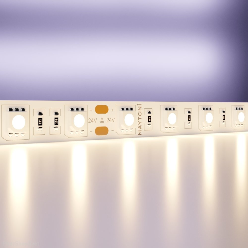 5м светодиодная лента 24В 14.4Вт/м 3000K «Led strip» 10168