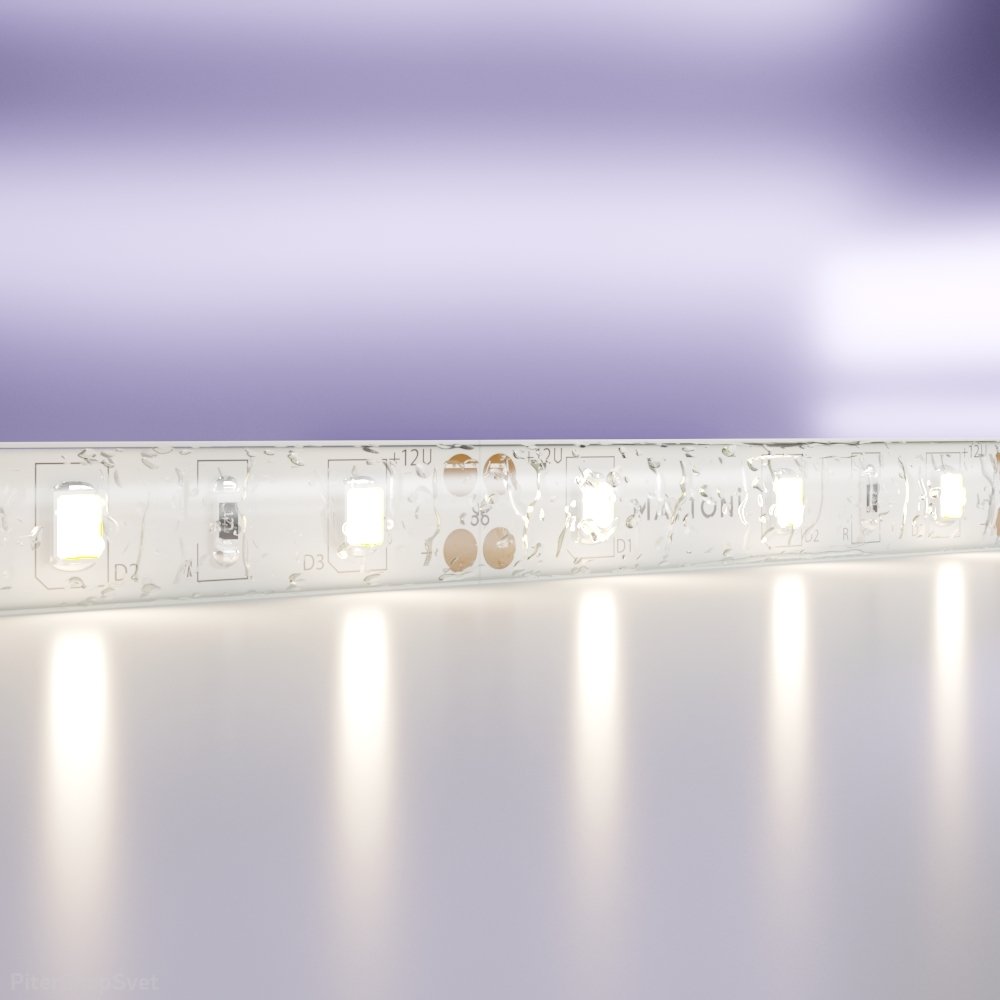 5м влагозащищённая IP65 светодиодная лента 12В 7.2 Вт/м 4000K «Led strip» 20005