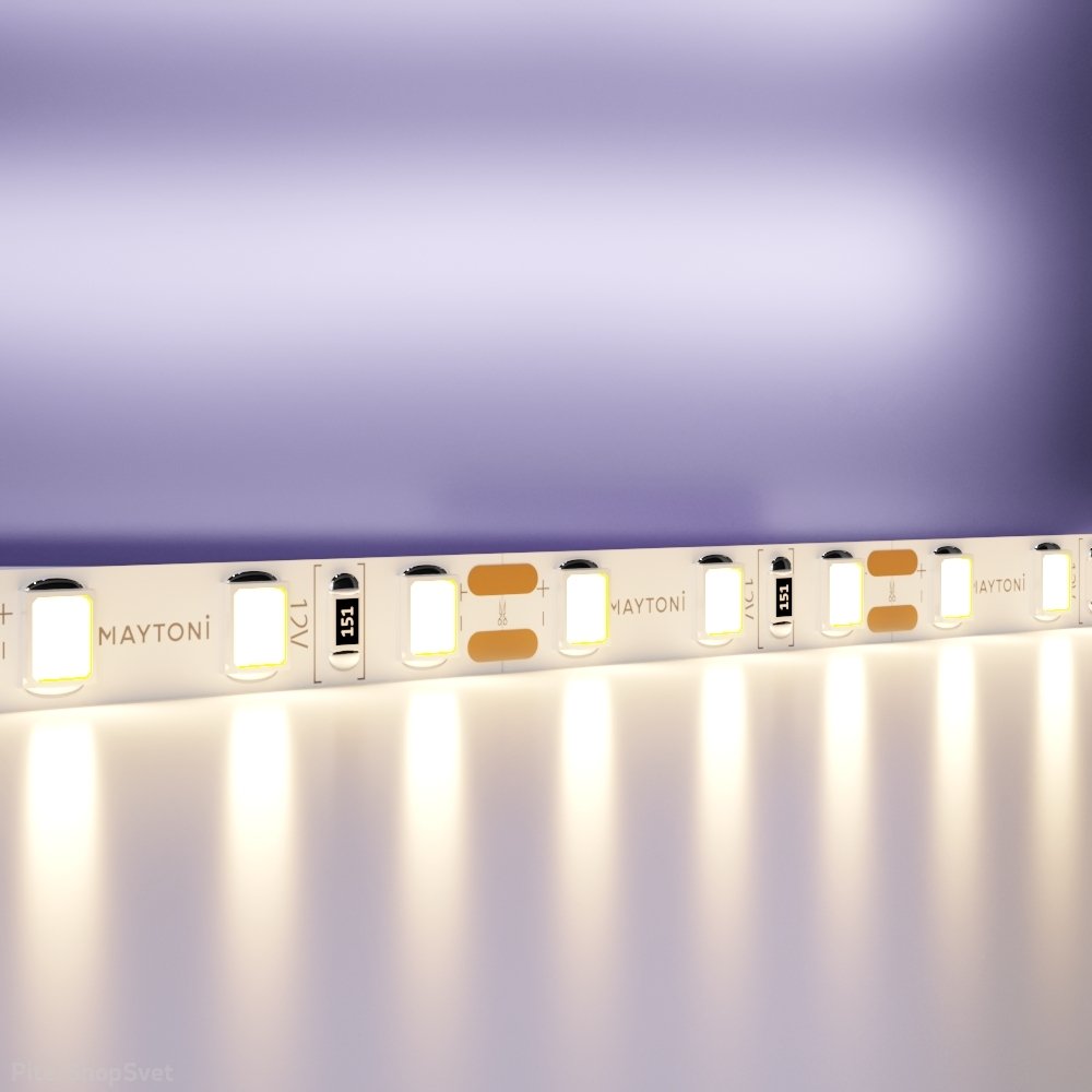 5м светодиодная лента 12В 9.6Вт/м 3000K «Led strip» 20010