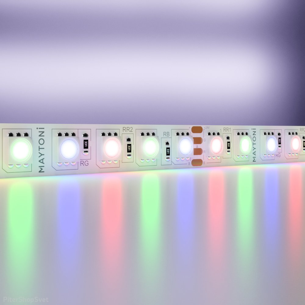 5м светодиодная RGB лента 12В 21Вт/м «Led strip» 20037