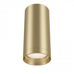 Накладной потолочный светильник цилиндр золотого цвета «Alfa»