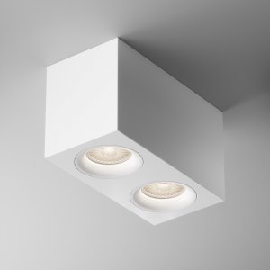 Прямоугольный накладной потолочный светильник, белый «Slim»