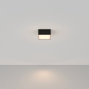 12Вт 3000К чёрный плоский прямоугольный светильник «Zon»