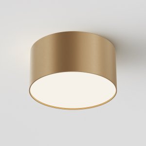 12Вт 4000К матовое золото круглый плоский потолочный светильник «Zon»