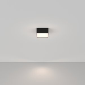 12Вт 4000К чёрный плоский прямоугольный светильник «Zon»