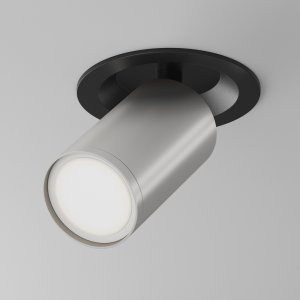 Встраиваемый светильник спот, чёрный/матовое серебро «FOCUS S»