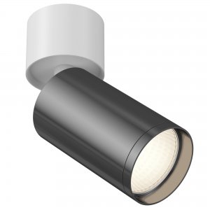 Накладной поворотный светильник цилиндр белый/графит «Focus S»