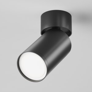 Чёрный накладной поворотный светильник цилиндр «FOCUS S»