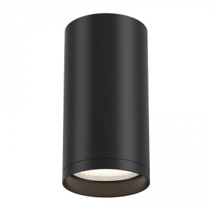 Чёрный накладной потолочный светильник цилиндр «FOCUS S»