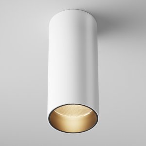 Диммируемый накладной потолочный светильник цилиндр 12Вт 3000К, белый/чёрный «FOCUS LED»