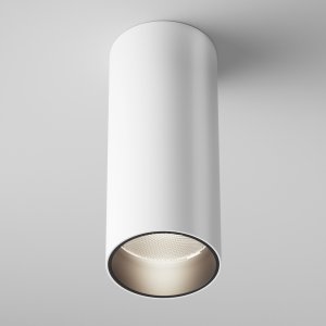 Диммируемый накладной потолочный светильник цилиндр 12Вт 4000К, белый/чёрный «FOCUS LED»