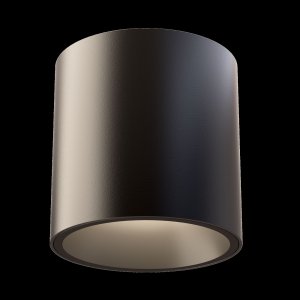 Чёрный накладной потолочный светильник цилиндр 12Вт 3000К «Cover»