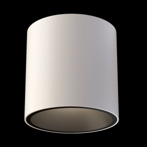 Белый накладной потолочный светильник цилиндр 12Вт 3000К «Cover»