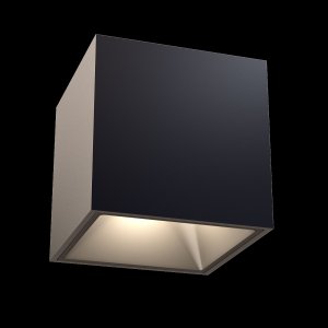 Чёрный накладной потолочный светильник куб 12Вт 3000К «Cover»