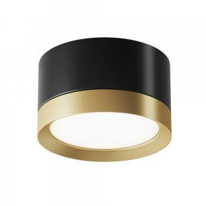 Накладной потолочный светильник, чёрный/золотой «Hoop»