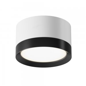 Накладной потолочный светильник, белый/чёрный «Hoop»