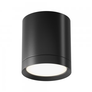 Чёрный накладной цилиндрический светильник «Hoop»