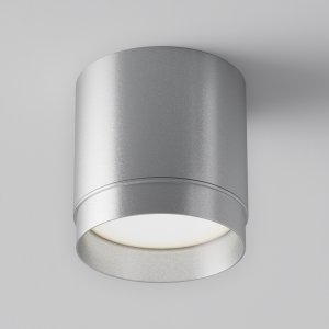 Серебряный накладной потолочный светильник цилиндр GX53 «Polar»