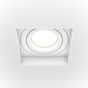 Прямоугольный встраиваемый поворотный светильник под шпаклёвку, белый «Atom»
