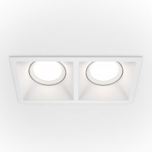 Двойной прямоугольный встраиваемый светильник, белый «Dot»