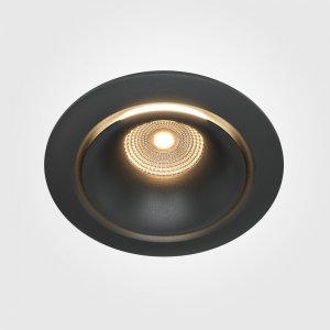 Диммируемый встраиваемый светильник 12Вт 3000К чёрный «Yin»