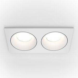 Прямоугольный встраиваемый светильник с влагозащитой, белый «Zoom»