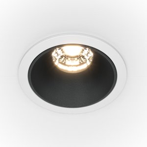 Диммируемый встраиваемый светильник 10Вт 3000К, белый/чёрный «Alfa LED»