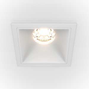Диммируемый квадратный встраиваемый светильник 10Вт 3000К, белый «Alfa LED»