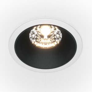 Диммируемый встраиваемый светильник 15Вт 3000К, белый/чёрный «Alfa LED»
