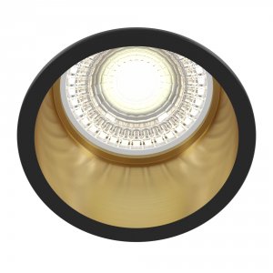 Встраиваемый чёрно-золотой светильник «Reif»