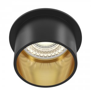 Встраиваемый чёрно-золотой светильник «Reif»