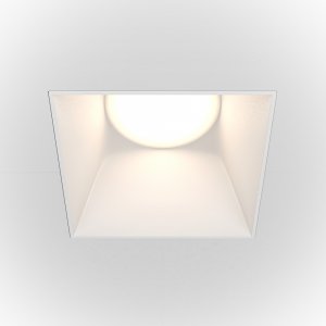 Белый квадратный встраиваемый светильник под шпаклёвку «Share»