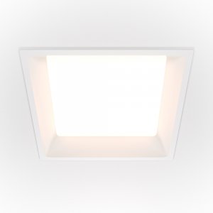 Квадратный встраиваемый светильник 24Вт 3000К белый «Okno»
