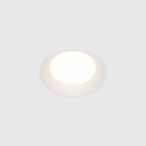 Белый круглый встраиваемый светильник 12Вт 3000К IP44 «Okno»