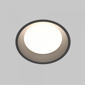 Чёрный круглый встраиваемый светильник 3000-4000-6000K 18W 100° IP44 «Okno»