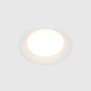 Белый круглый встраиваемый светильник 18Вт 3000К IP44 «Okno»