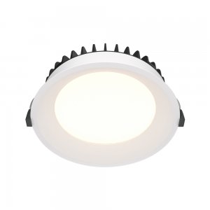 Белый круглый встраиваемый светильник 24Вт 3000К IP44 «Okno»