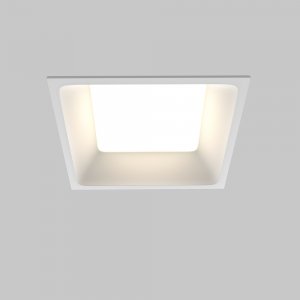 Белый встраиваемый квадратный светильник 3000-4000-6000K 12W 100° IP44 «Okno»