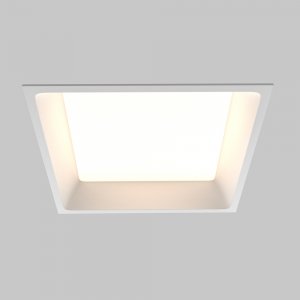 Белый встраиваемый квадратный светильник 24Вт 3000-4000-6000К IP44 «Okno»