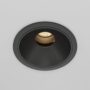 Чёрный круглый встраиваемый светильник 10Вт 3000К «Wise»
