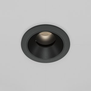 Чёрный круглый встраиваемый светильник 7Вт 4000К «Wise»