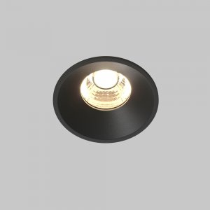 Чёрный круглый встраиваемый светильник 7Вт 3000К 60° «Round»