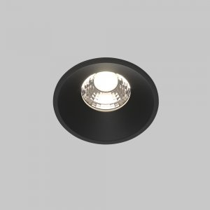 Чёрный круглый встраиваемый светильник 7Вт 4000К 60° «Round»
