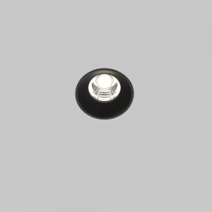 Чёрный встраиваемый светильник под шпаклёвку 7Вт 4000К 60° «Round»