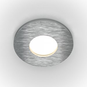Встраиваемый светильник с влагозащитой IP65 серебряный брашированный «Stark»