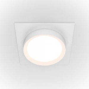 Квадратный встраиваемый светильник белый «Hoop»