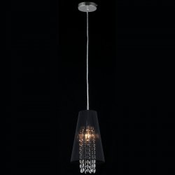 Черный подвесной светильник с хрусталем F002-11-N ASSOL